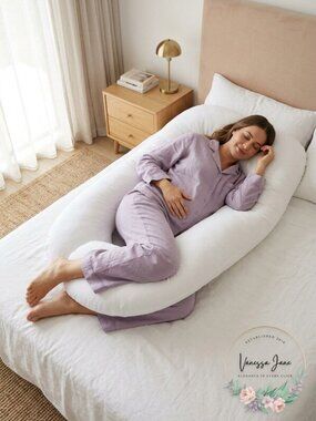 CHEER Collection Hypoallergenic Down Alternative Pregnancy U Shaped Body Pillow